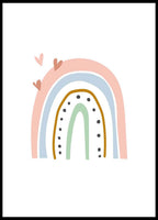 Hearts with Rainbow