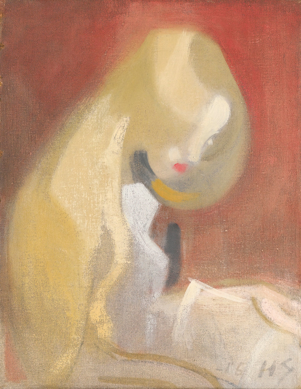 Set of 2 Helene Schjerfbeck & Abstract Geometric Wall Art Prints – Fine Art Portrait & Vibrant Modern Gallery Set