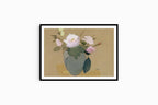 Helene Schjerfbeck - Roses in a Blue-Green Vase