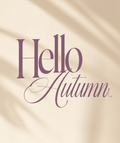 Hello Autumn | Contemporary Typography Wall Art Print