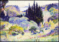 Henri-Edmond Cross - Cypress-April