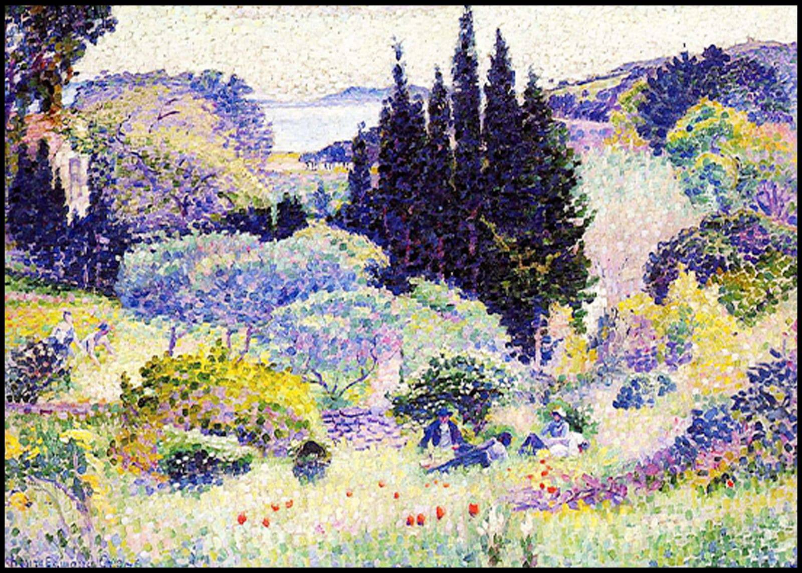 Henri-Edmond Cross - Cypress-April