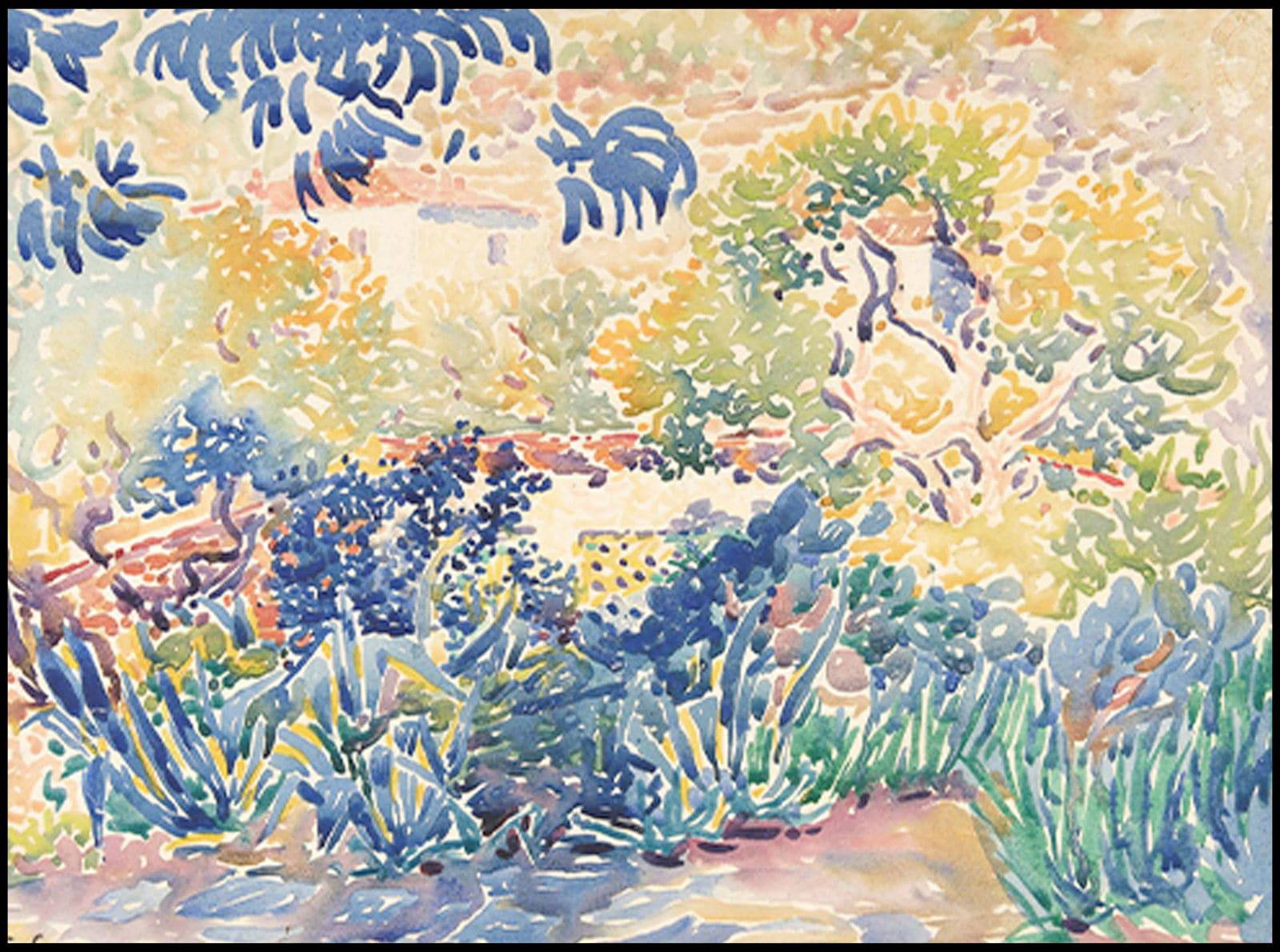 Henri-Edmond Cross - The Artist’s Garden at Saint-Clair
