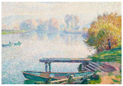 Henri Lebasque - L’étang de Saint-Pierre, pêcheur et barques