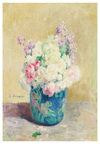 Set of 2 Wall Art Prints | Henri Lebasque – Vase de Fleurs & Two Seated Women | Cool Hue