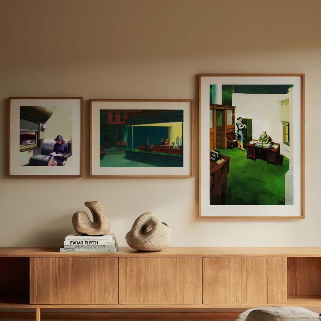 Set of 3 Edward Hopper – Fine Art Prints Collection - Hakyarts