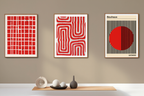 Set of 3 TRF Geometric – Bauhaus-Inspired Wall Art Prints - Hakyarts