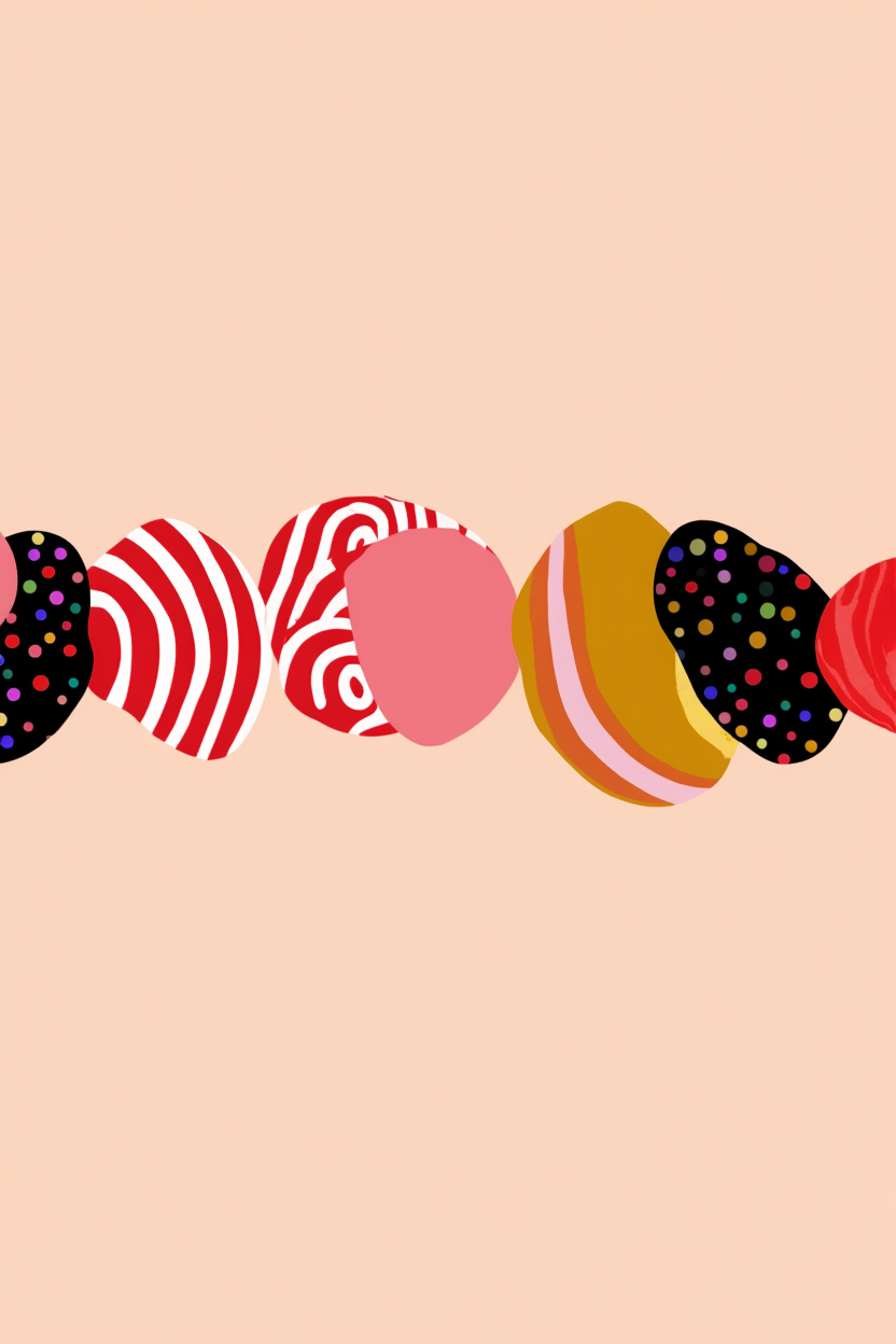 Set of 4 Colourful Dynamic Shapes – Modern Abstract Wall Art Prints - Hakyarts