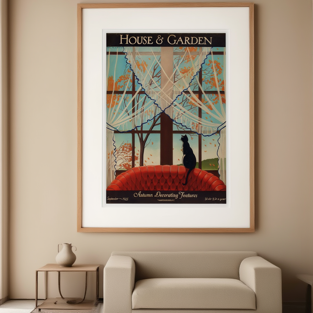 House & Garden – Illustration Cover Vintage Poster