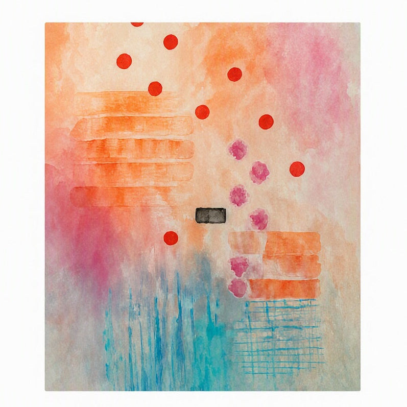 Canvas Print Coral Abstract Variation | Contemporary Abstract Wall Art