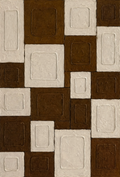 Impasto Grid I | Brown Textured Contemporary Abstract Art Print