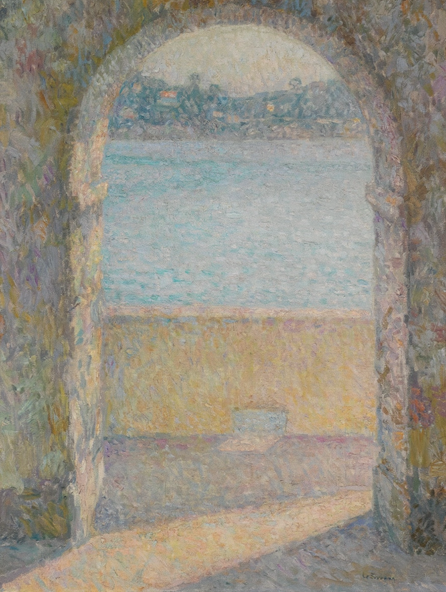 La Porte de la Mer, Villefranche-Sur-Mer (1926) by Henri Le Sidaner – Coastal Landscape Art Print