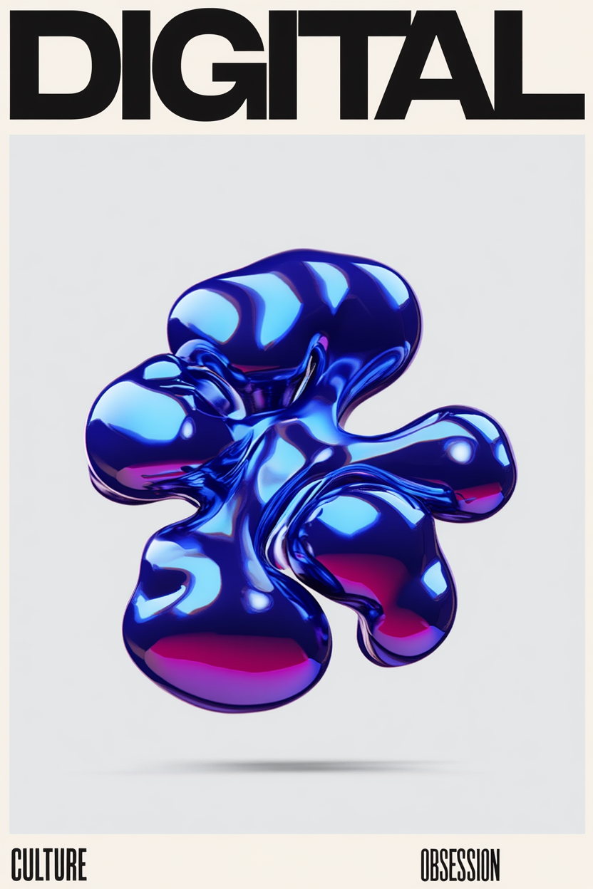 Digital Culture Obsession Print – Modern Tech & Media Wall Art