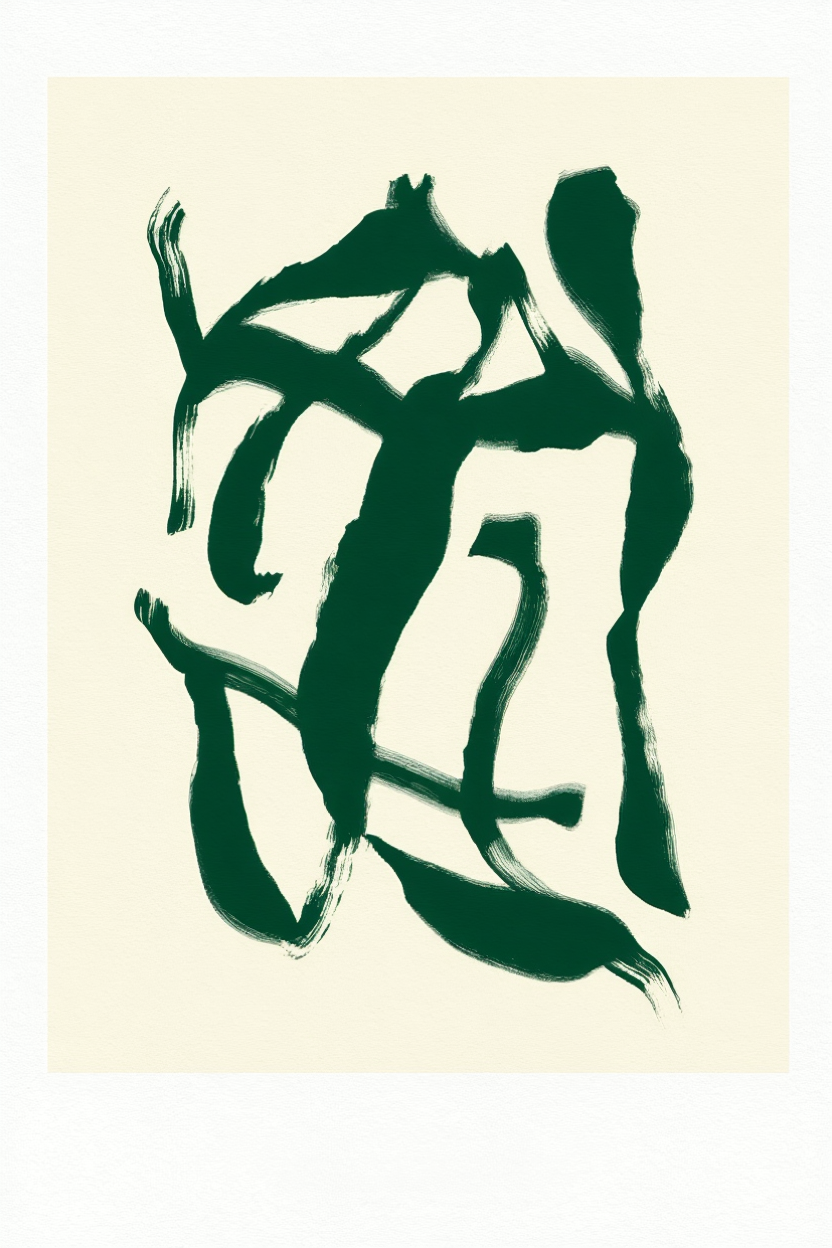 Set of 3 Abstract Brushstroke Art Prints – Modern Minimalist Wall Décor