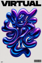 Virtual Reality Print – Futuristic Digital Art Wall Décor