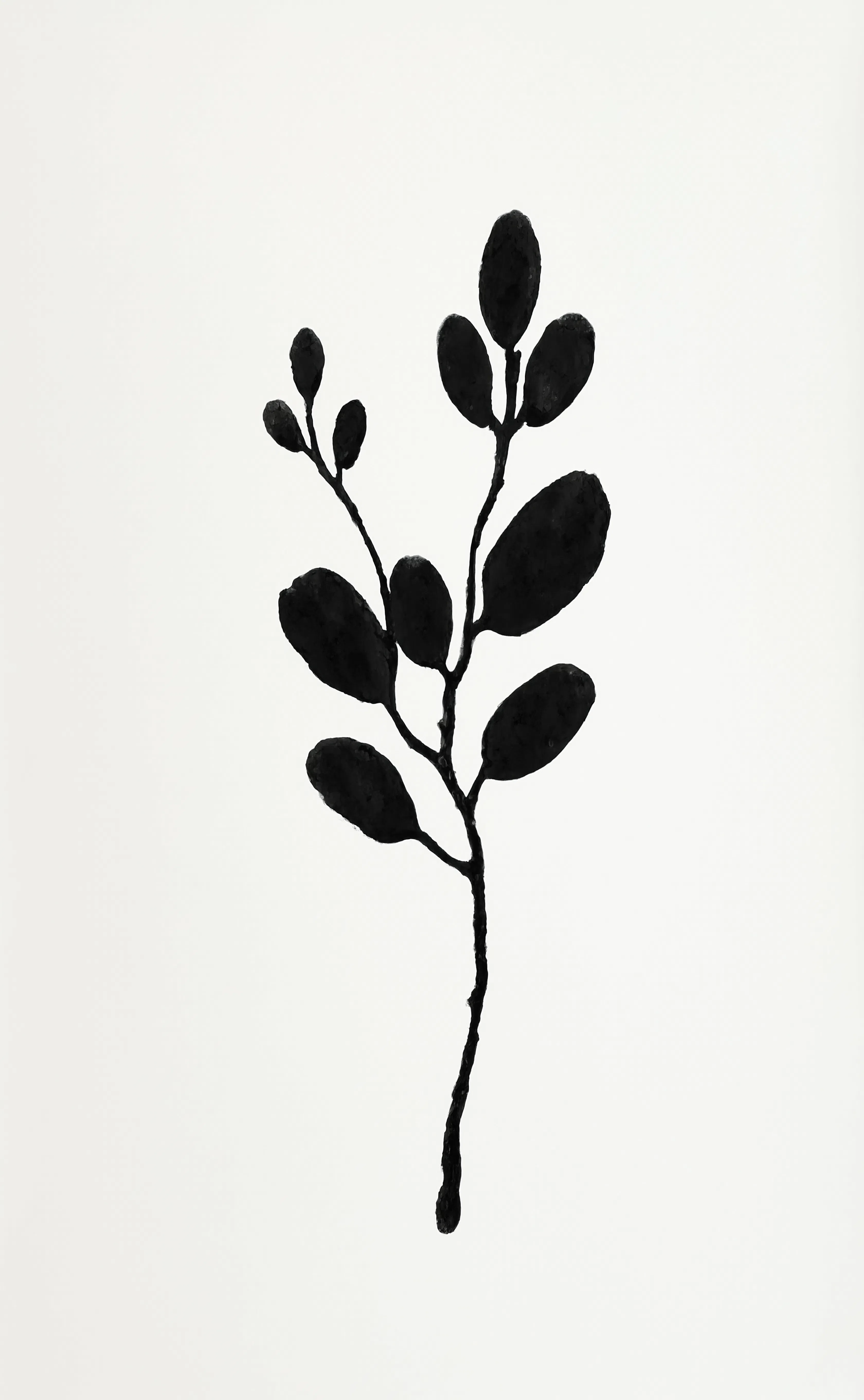 Set of 2 Minimalist Wall Art Prints | Monochrome Ink Botanical & Dashed Pastel Abstract