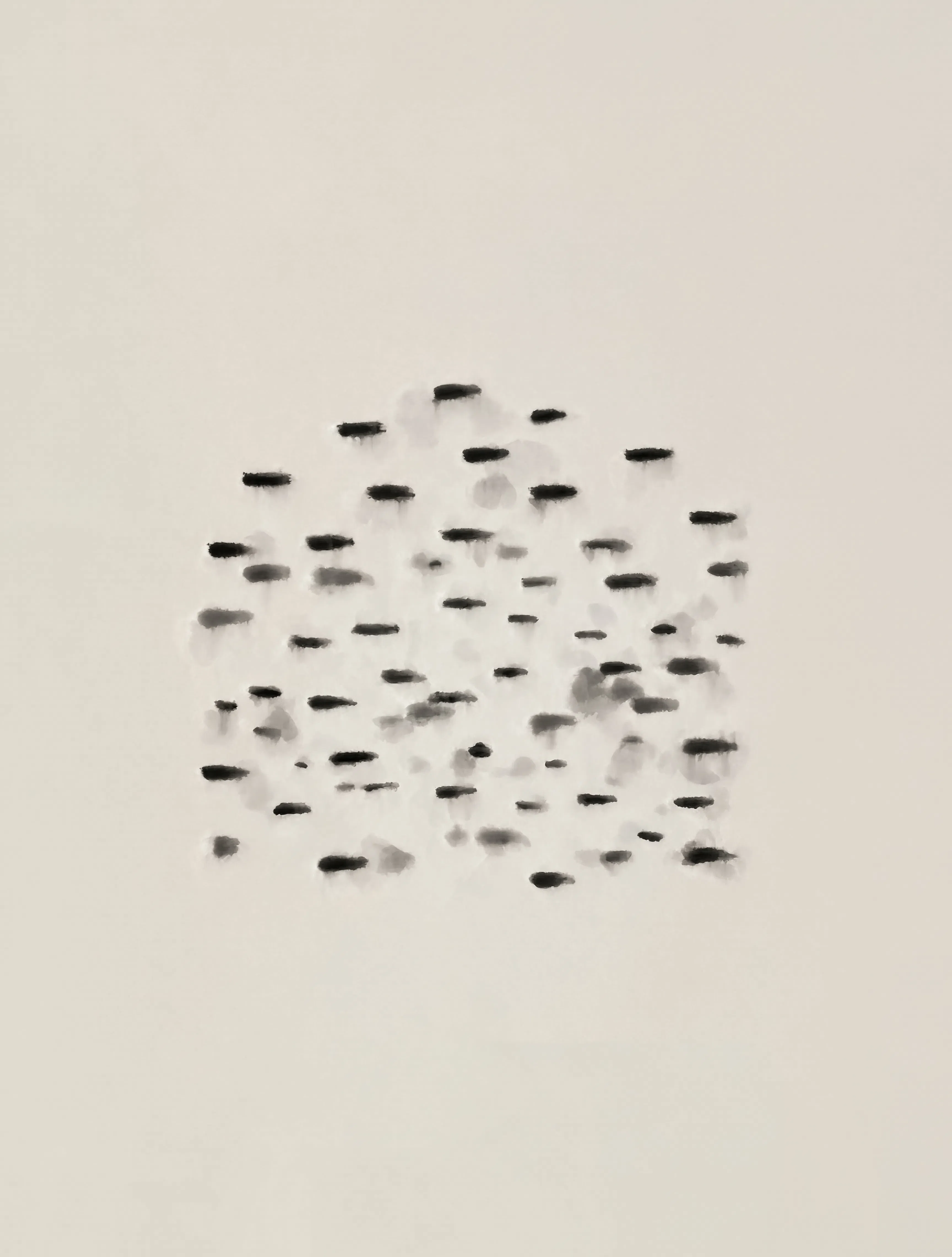 Set of 2 Ink Rings & Ink Dashes Prints | Contemporary Abstract Wall Art Set 50×70 cm