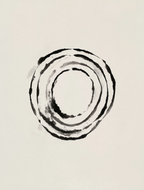 Set of 2 Ink Rings & Ink Dashes Prints | Contemporary Abstract Wall Art Set 50×70 cm