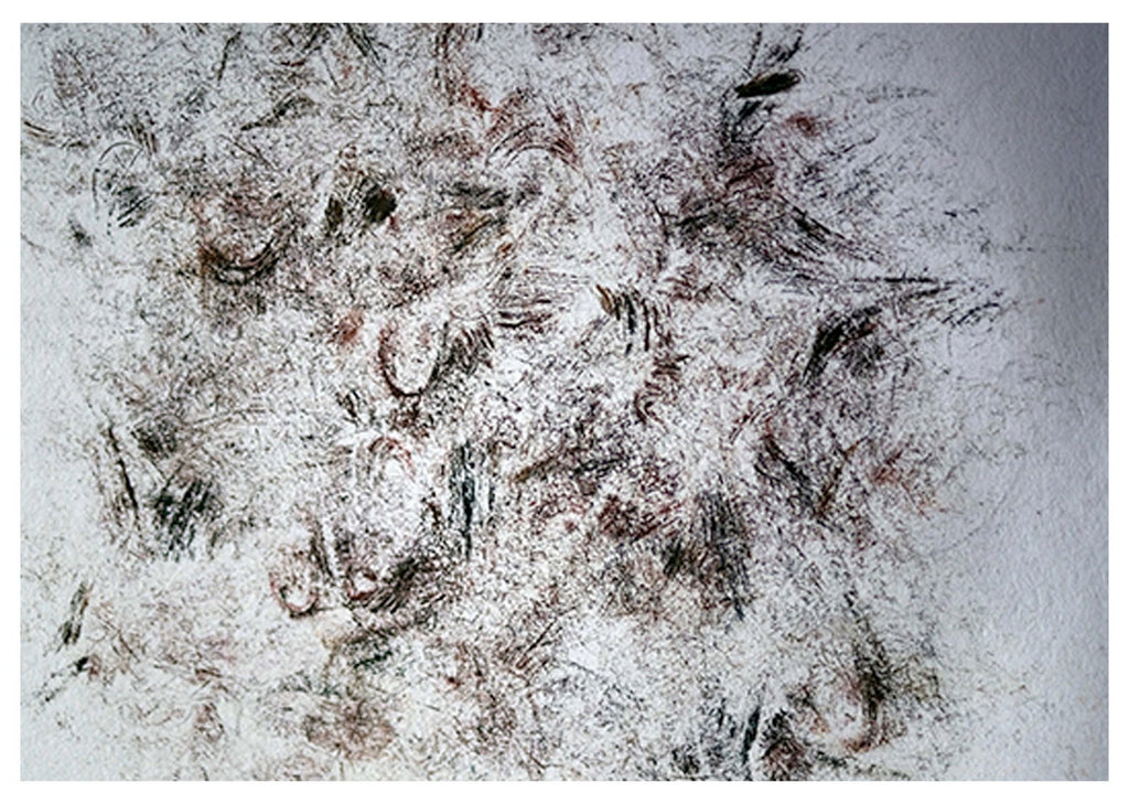 Jackson Pollock Inspired Abstract Grey Fog Poster