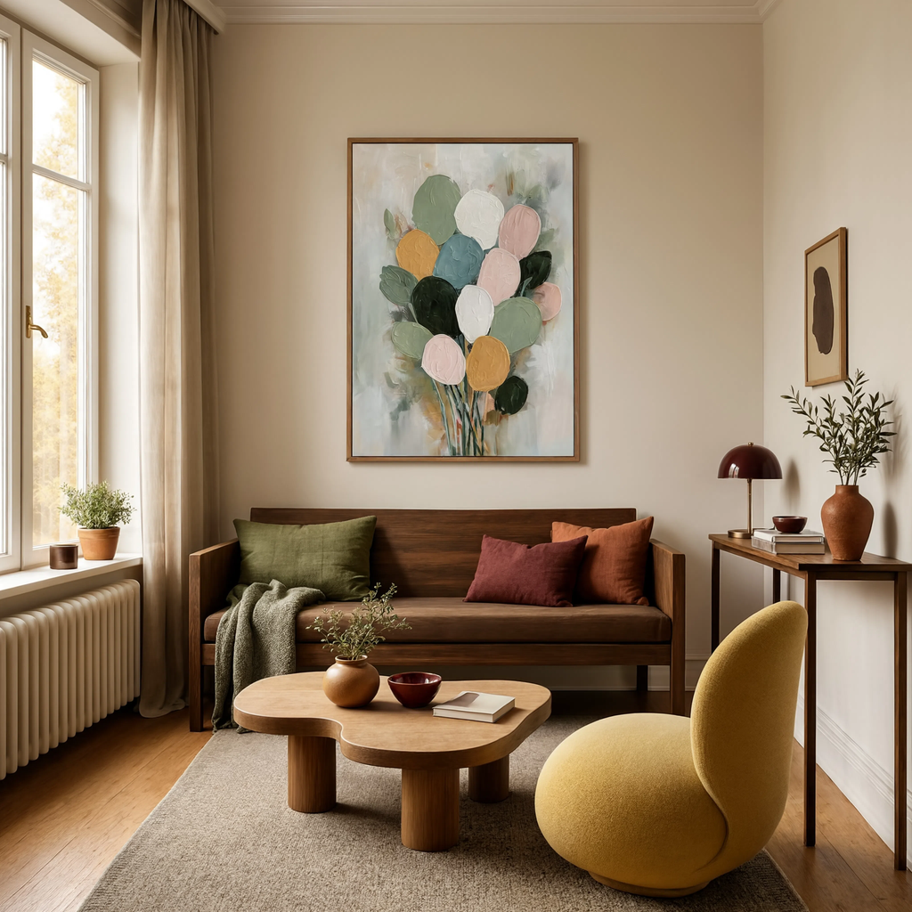 Soft Abstract Botanicals I | Contemporary Botanical Wall Art Print