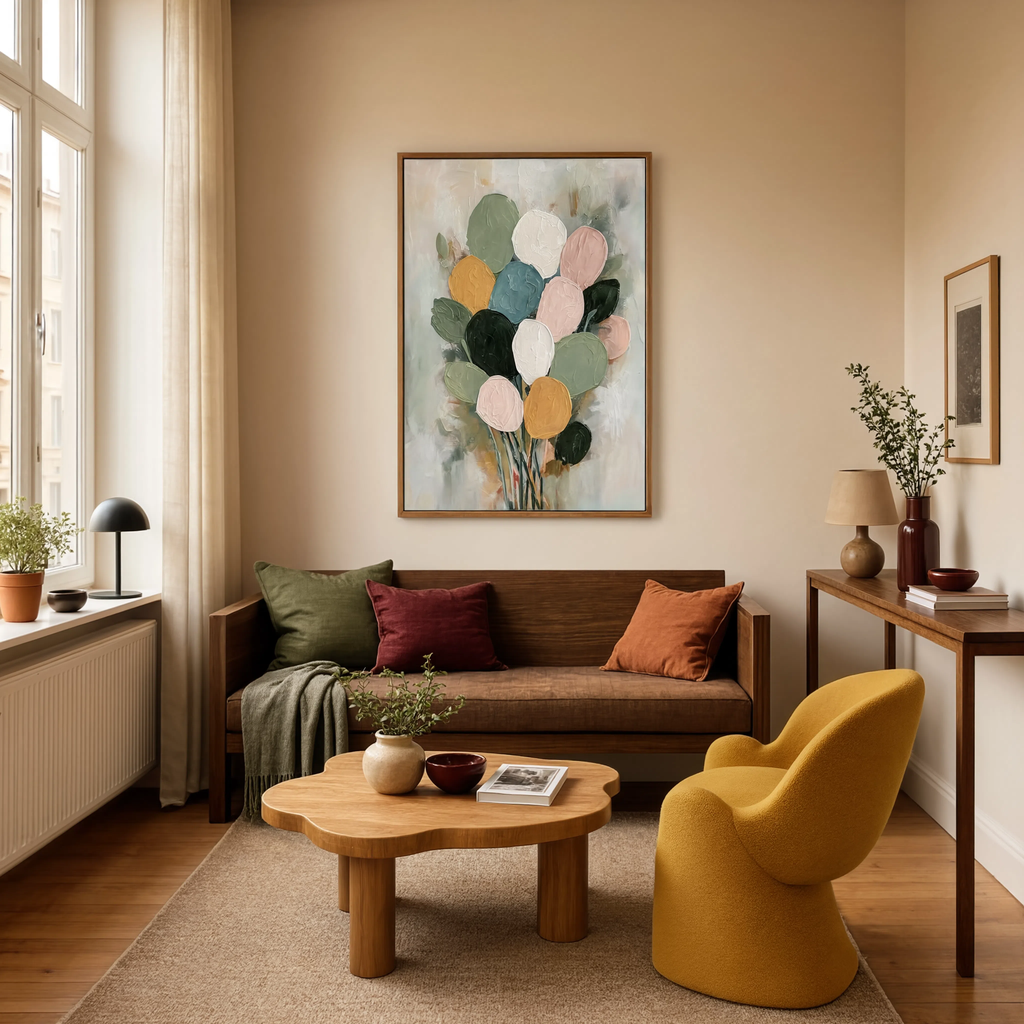 Soft Abstract Botanicals I | Contemporary Botanical Wall Art Print