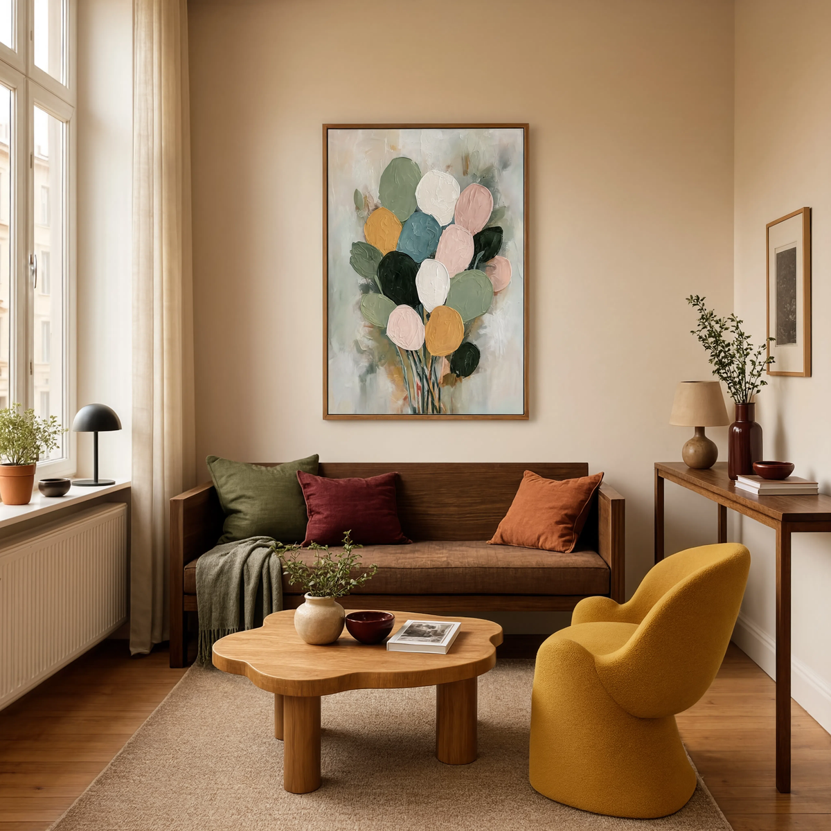 Soft Abstract Botanicals I | Contemporary Botanical Wall Art Print