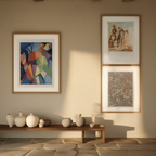 Set of 3 – Decorative, Surrealist & Abstract Modern Art Prints - Hakyarts