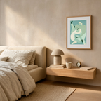 Sage Intertwined Figures | Contemporary Figurative Art Print