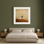 Two Figures and a Bird | Contemporary Figurative Wall Art Print