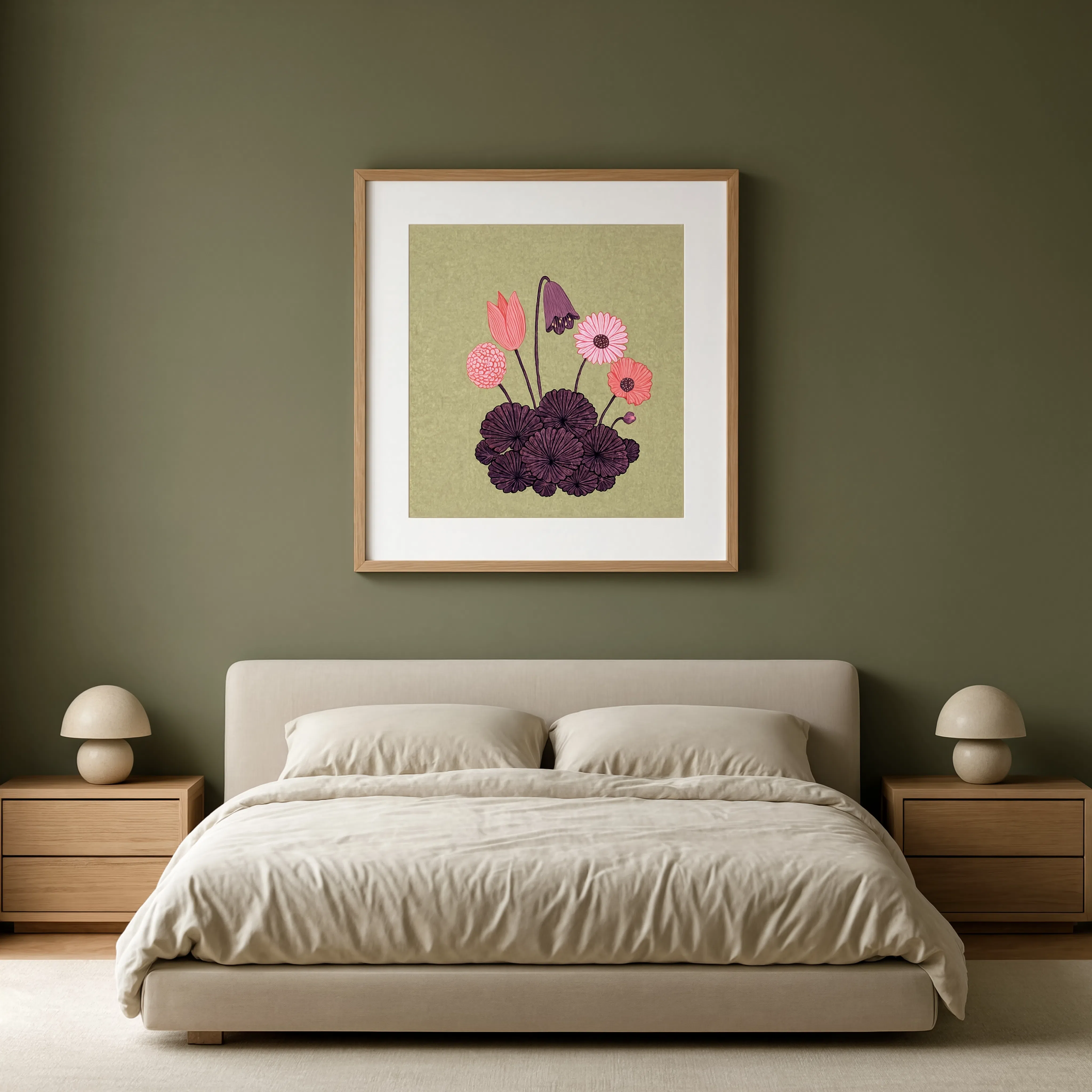 Bloom & Stem Illustration | Modern Botanical Wall Art