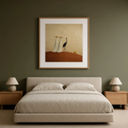 Two Figures and a Bird | Contemporary Figurative Wall Art Print