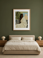 The Draped Goddess | Modern Black Woman Art Print description