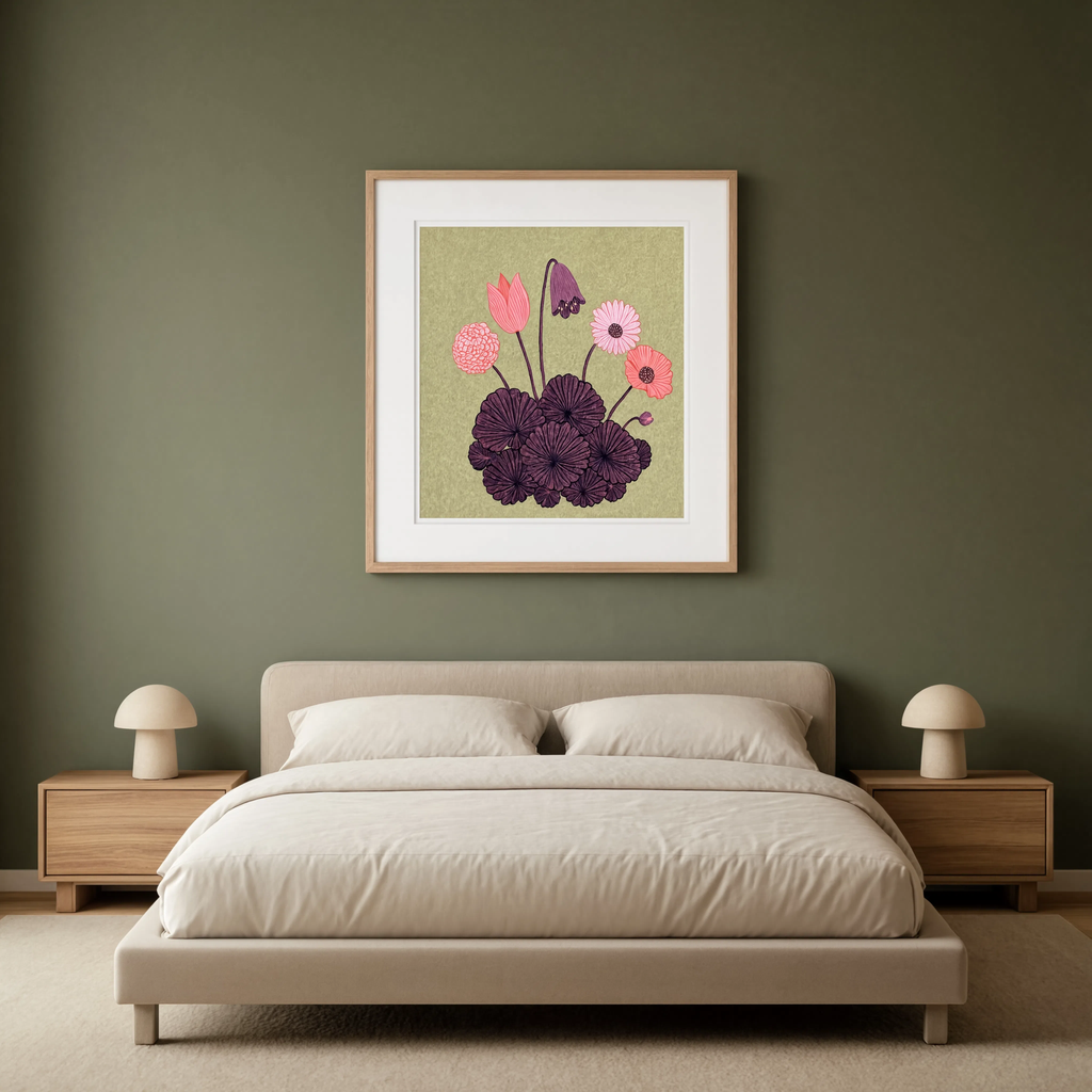 Bloom & Stem Illustration | Modern Botanical Wall Art