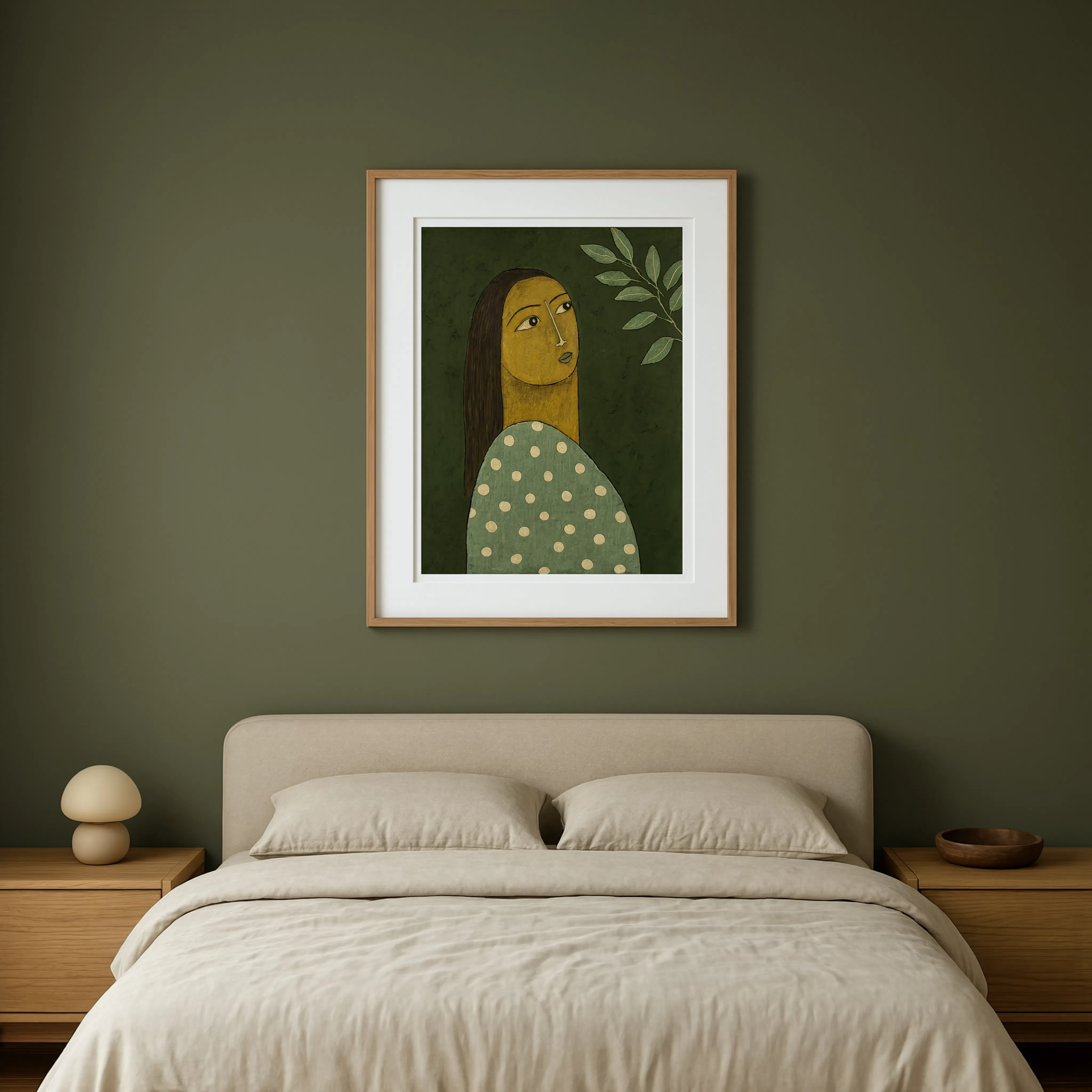 Sage Folk Figure | Modern Figurative Wall Art Print