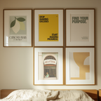 Abstract Geometric Positivity – 5 Modern Wall Art Prints - Hakyarts