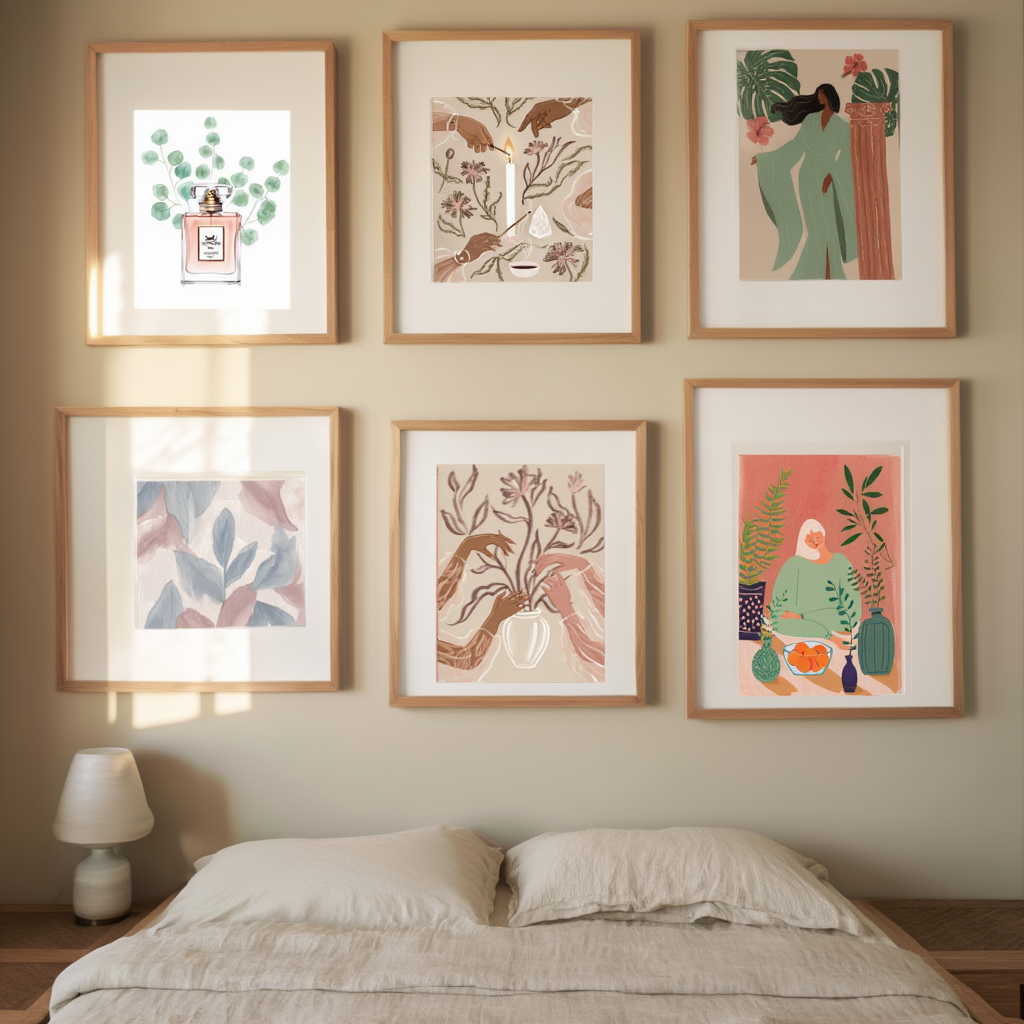 Floral & Figurative Wall Art – 6 Prints Mix & Match Collection