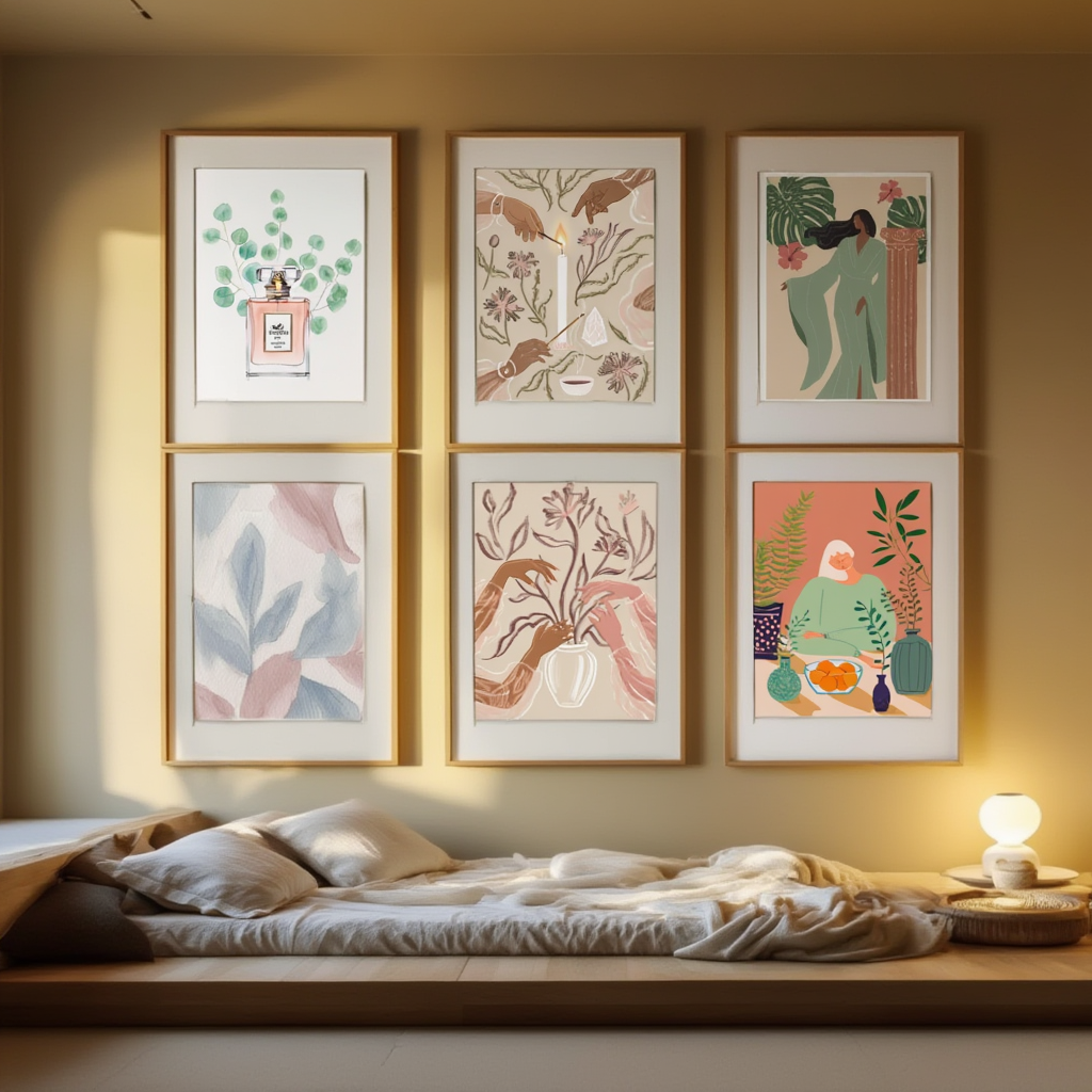 Floral & Figurative Wall Art – 6 Prints Mix & Match Collection