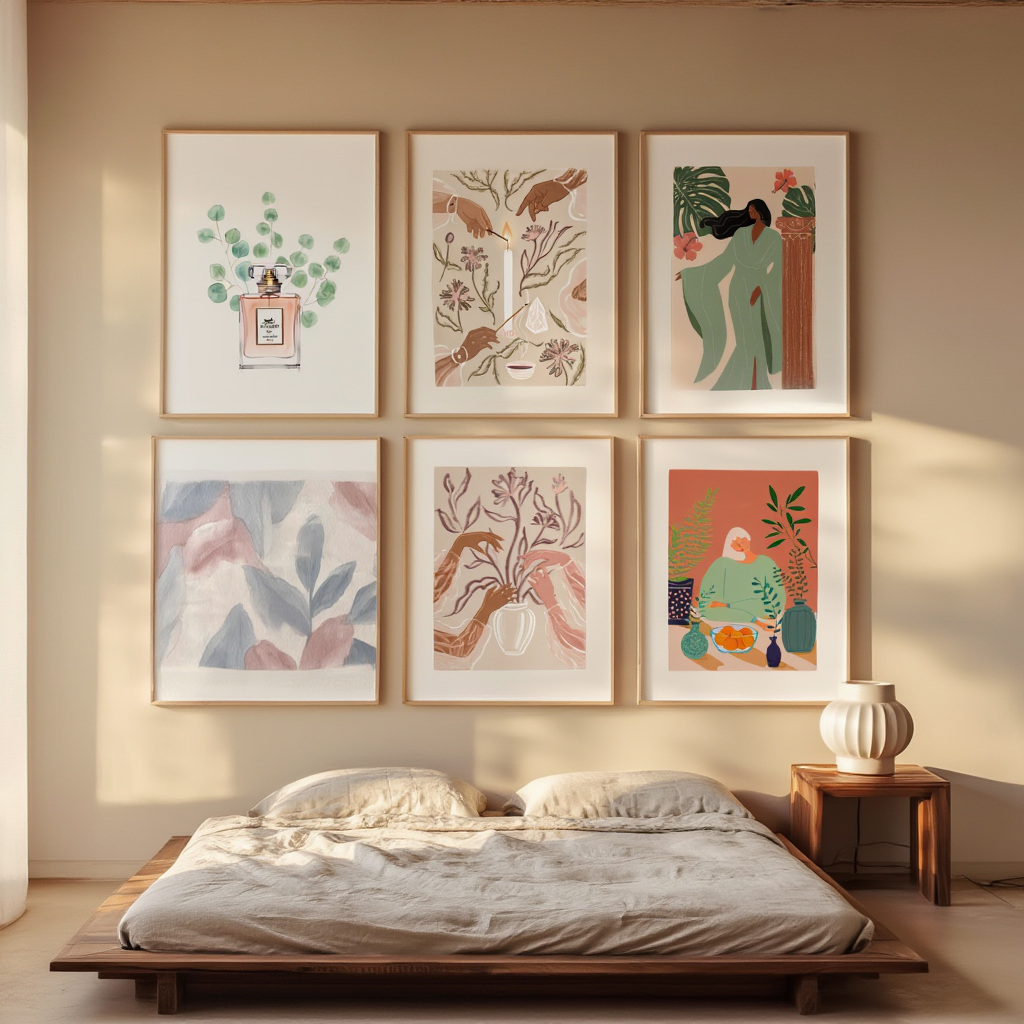Floral & Figurative Wall Art – 6 Prints Mix & Match Collection