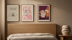 Set of 3 “Rise and Grind” Morning Routine Prints – Motivational Wall Art - Hakyarts