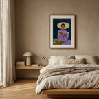 Figurative Portrait with Earrings | Contemporary Feminine Art Print