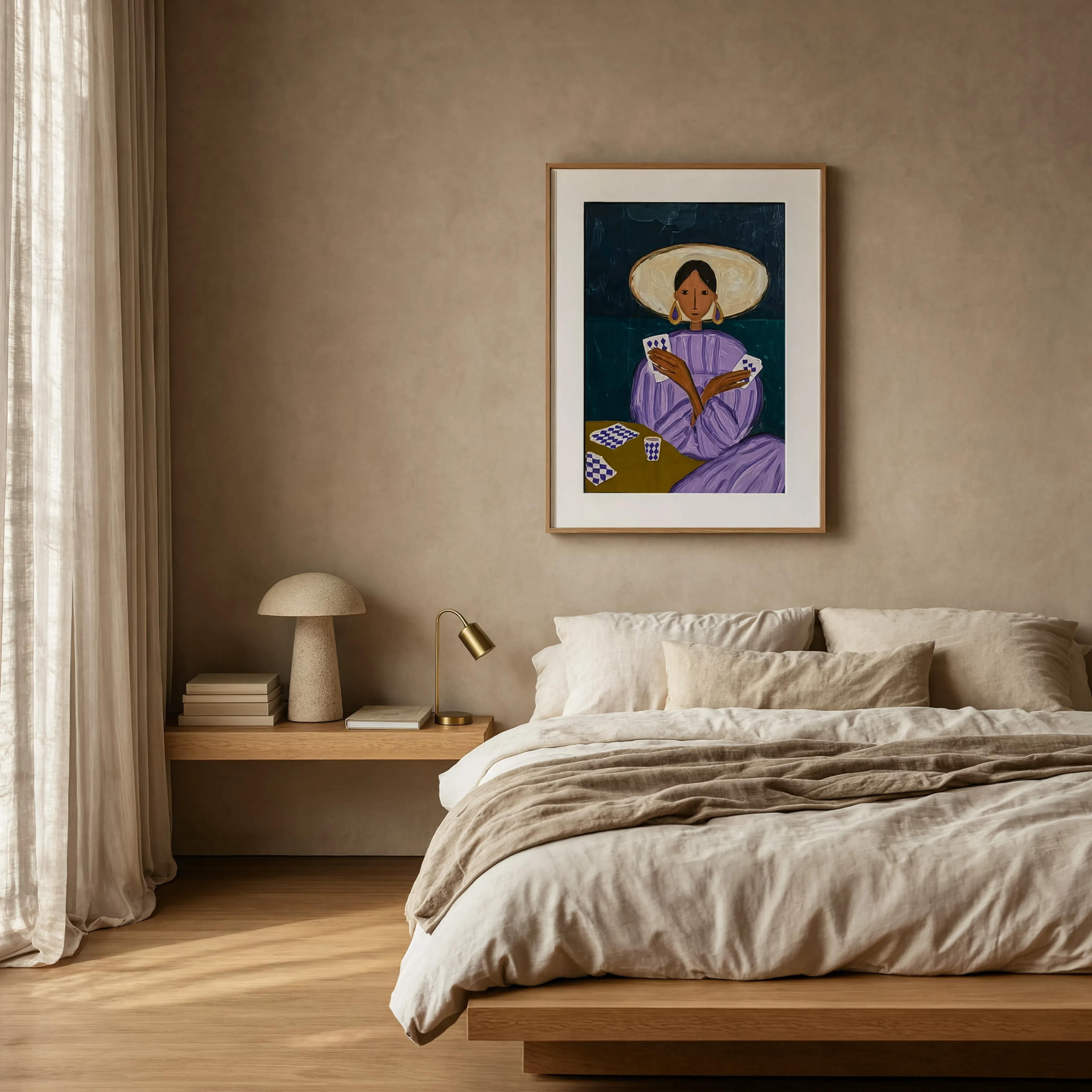 Figurative Portrait with Earrings | Contemporary Feminine Art Print