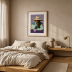 Hat & Coffee | Warm Hue | Contemporary Woman Art Print