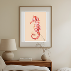 Seahorse Art Print – Marine Illustration