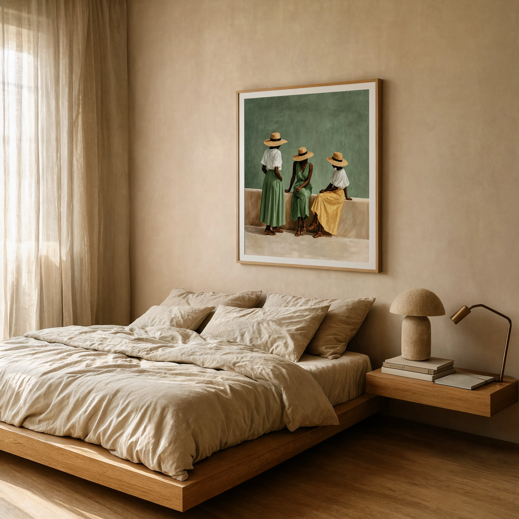 Three Elegant Black Women Portrait | Modern Home Decor Print