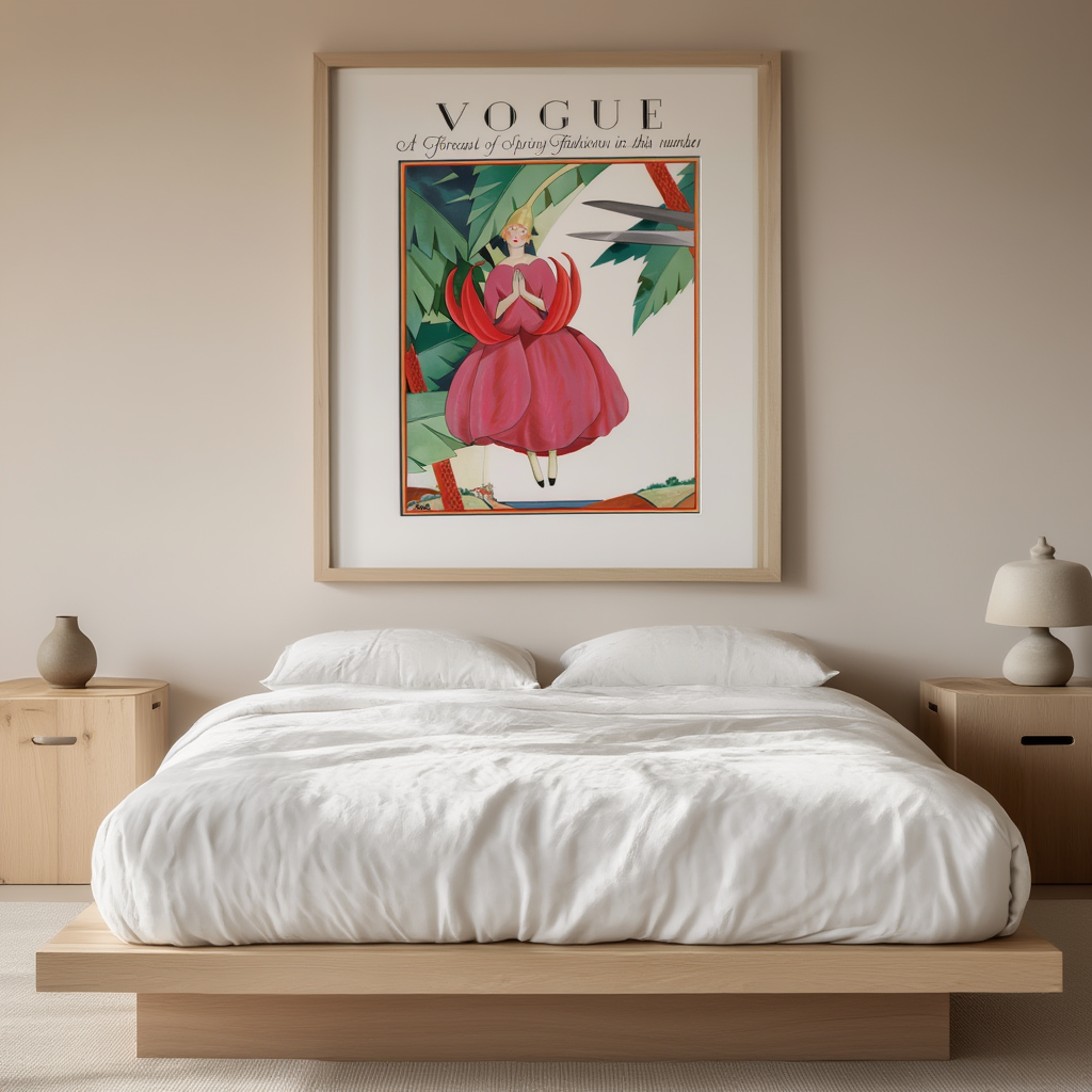 Vogue 1924 – A Forecast of Spring Fashions in This Number – Vintage Editorial Art Print