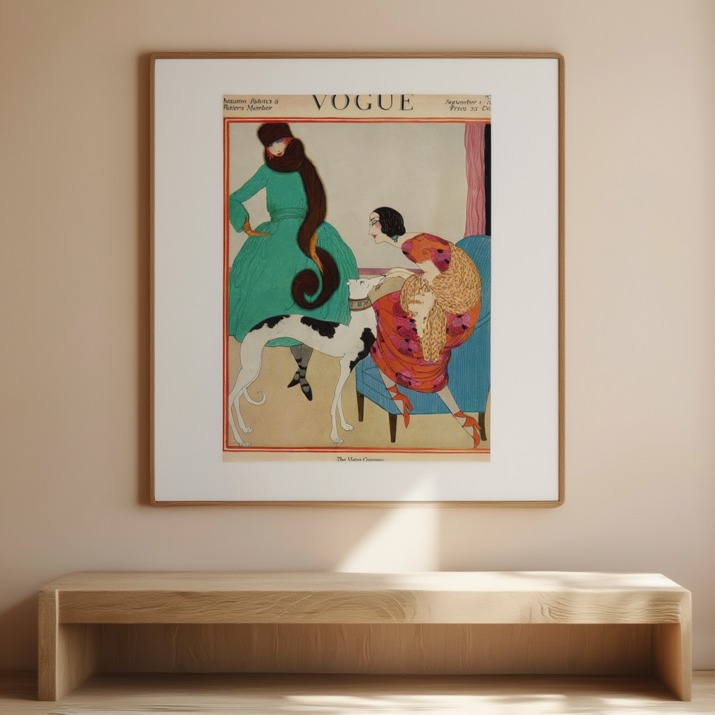 Vogue Magazine Autumn Fabrics Spread – Helen Dryden Art Print