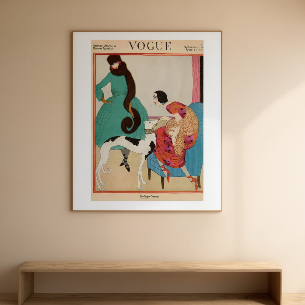 Vogue Magazine Autumn Fabrics Spread – Helen Dryden Art Print