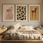 Set of 3 Figurative Illustrative Art Prints – Modern & Contemporary Wall Art - Hakyarts