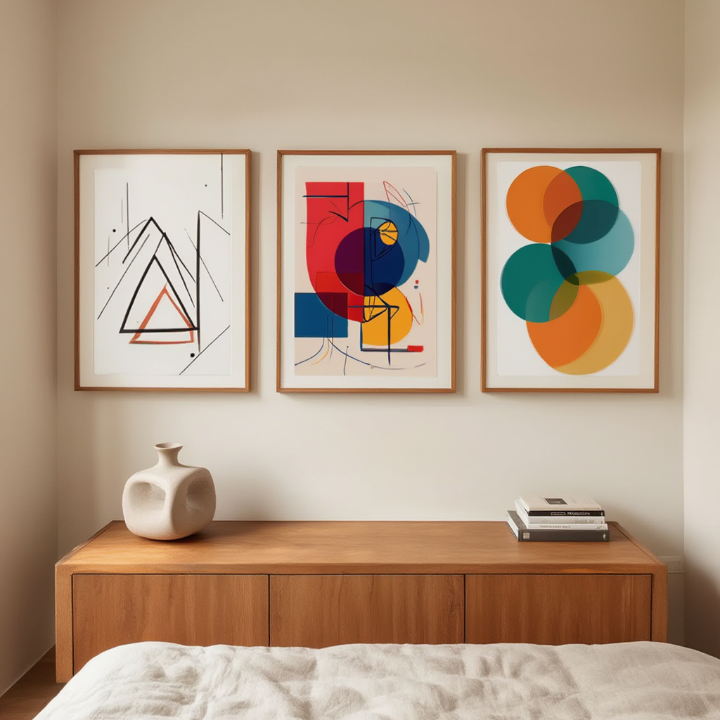 Kandinsky Bauhaus Art – Office Set of 3 Modern Prints - Hakyarts
