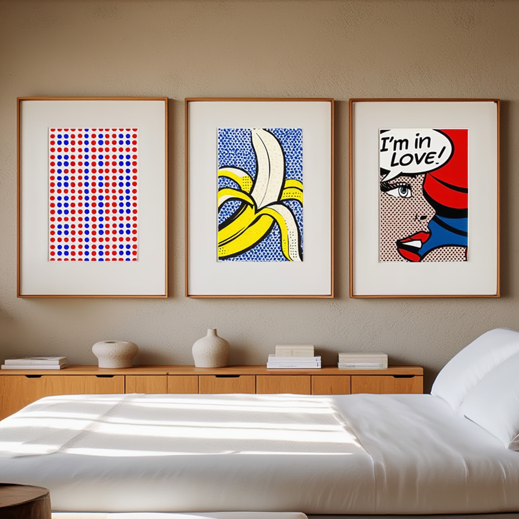 Lichtenstein & Warhol Pop Art – Bedroom Bundle Set of 3 - Hakyarts